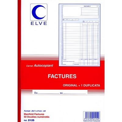 Elve Manifold "Factures", 297 x 210 mm, dupli Réf 2125