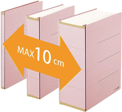 PLUS JAPAN Classeur d'archives ZEROMAMAX, A4 large, rose