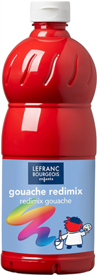 LEFRANC BOURGEOIS Gouache liquide 1.000 ml, rouge carmin
