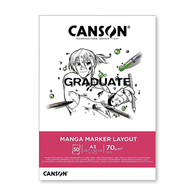 CANSON Bloc de dessin GRADUATE Manga Marker Layout A3