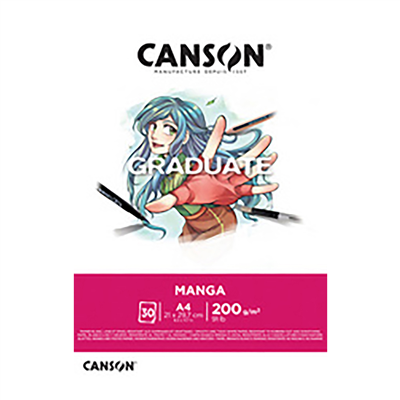 CANSON Bloc de dessin GRADUATE Manga A4