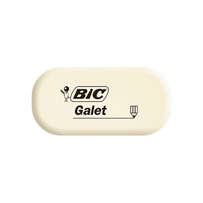 BIC Gomme en caoutchouc Galet blanc oval