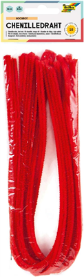 folia Fil métallique chenille (cure-pipe), rouge pur