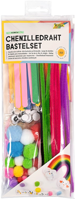 folia Kit d'activités en fil chenille RAINBOW, 212 pièces