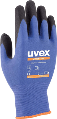 uvex Gants de travail athletic lite, bleu/anthracite, T. 11