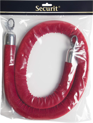 Securit Corde pour poteau d'accueil CLASSIC, rouge / argent