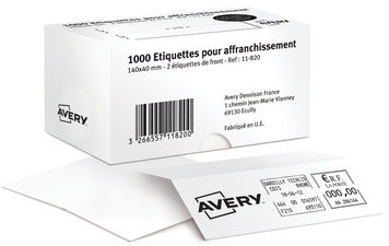 AVERY Etiquette d'affranchissement 155 x 39 mm blanc