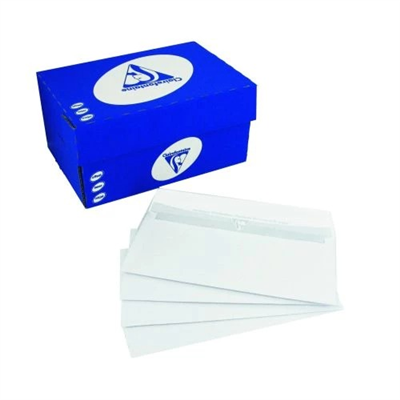 Clairalfa Enveloppes DL 110 x 220 mm blanc