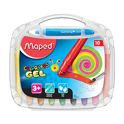 Maped Craie gel COLOR'PEPS GEL étui plastique de 10