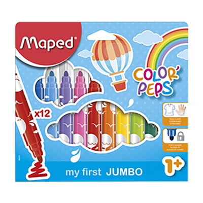 Maped my first Feutre COLOR'PEPS JUMBO étui carton de 12