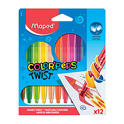 Maped Crayon de cire COLOR'PEPS TWIST 12 en blister