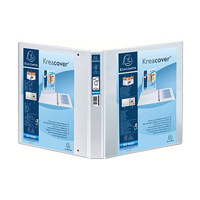 EXACOMPTA Classeur personnalisable Kreacover A5 blanc