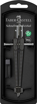 FABER-CASTELL Compas à réglage instantané GRIP 2001, noir