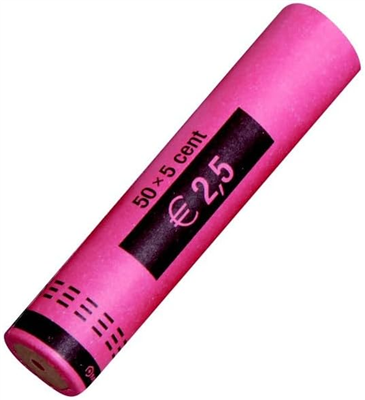 RESKAL Tube à monnaie pour pièce Euro, papier, 50 x 0, 05 EUR