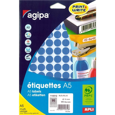 agipa Pastille de couleur diamètre : 15 mm rond bleu