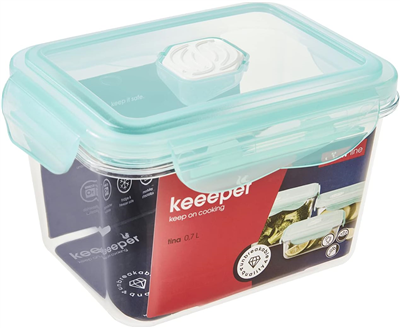 keeeper Boîte de conservation "tina", avec clip, 0, 70 L