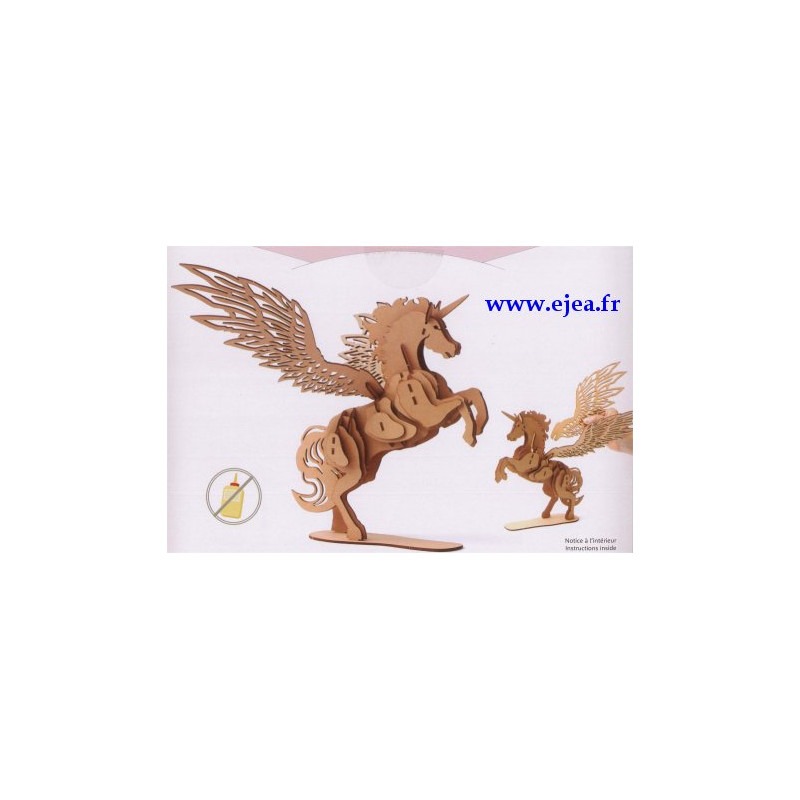 Graine créative Maquette bois 3D Licorne