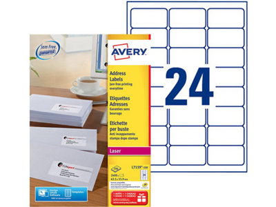 AVERY Etiquette d'adresse 63,5 x 33,9 mm blanc