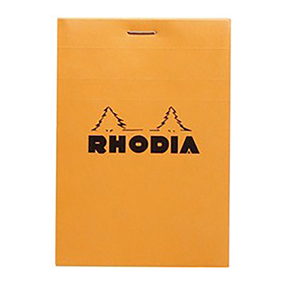 RHODIA Bloc agrafé No.12 85 x 120 mm quadrillé 5x5 orange