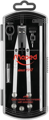 Maped Coffret compas Nr. 421, 5 pièces, noir