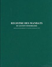 ELVE Registre des mandats de gestion immobilière 200 pages