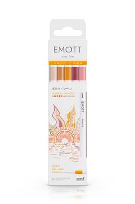 Pochette de 5 stylos feutres Uniball Emott Sunset Harmony