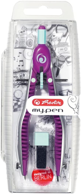 herlitz Compas à réglage rapide my.pen, lilas/menthe