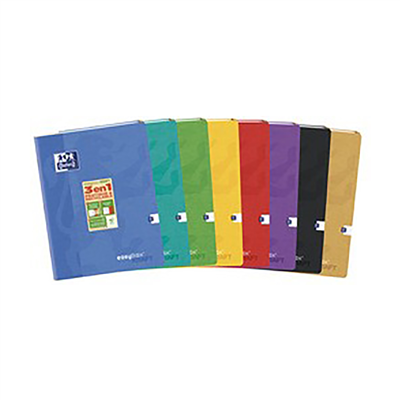 Oxford Cahier piqure EasyBOOK KRAFT 240 x 320 mm assorti