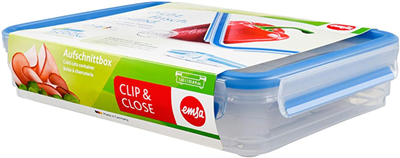 emsa Boîte à charcuterie CLIP & CLOSE, 1, 65 L, transparent