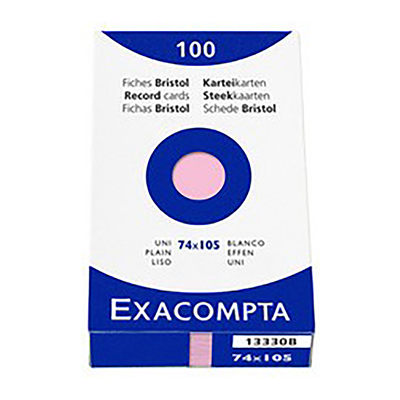 EXACOMPTA Fiches bristol A7 uni blanc