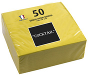 PROnappe Serviette cocktail 200 x 200 mm jaune