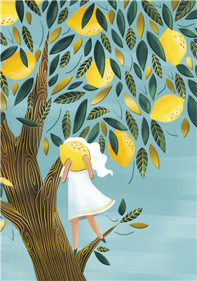 Art & Kraft Cahier A5 "Dans les nuages" Cuiellette des citrons