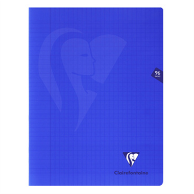 Clairefontaine Cahier piqué 24 x 32 seyes couverture bleu marine