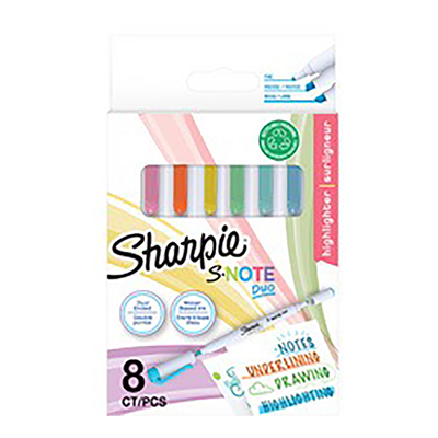 Sharpie Marqueur créatif S-NOTE DUO carte blister de 8