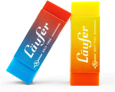 Läufer Gomme en plastique PLAST COLOR, carte blister de 2