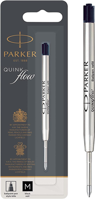 PARKER Recharge pour stylo QUINKflow, M, blister, noir