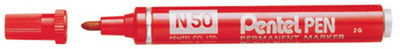 Pentel Marqueur permanent N50 pointe ogive rouge