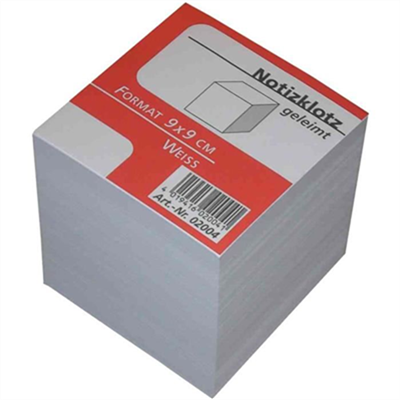 Herlitz Bloc-notes cube, 90 x 90 mm, 80 g/m2, blanc 146225