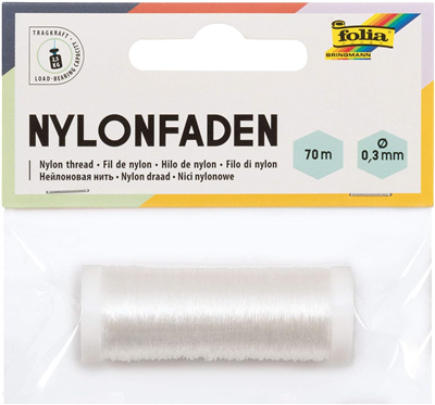 folia Fil nylon en bobine, 0, 3 mm x 70 m, transparent