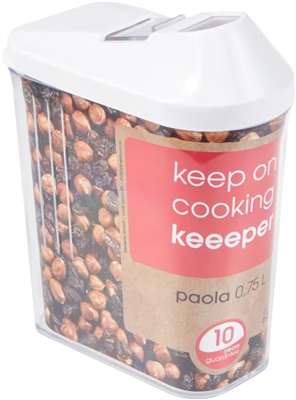 keeeper Boîte verseuse "paola", 0, 75 L, blanc / transparent