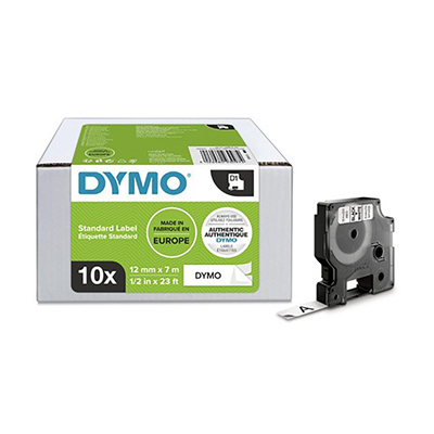 DYMO D1 Cassette de ruban à étiqueter 9 mm x7 m pack de 10