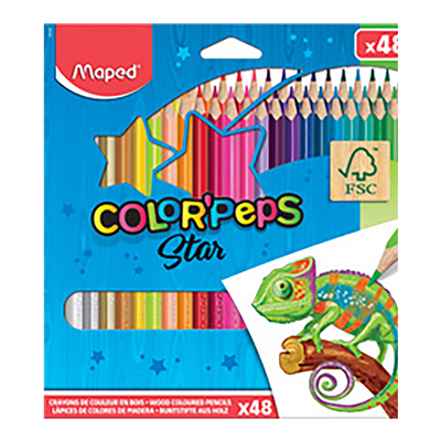 MAPED Crayon de couleur COLOR'PEPS Star étui carton de 48