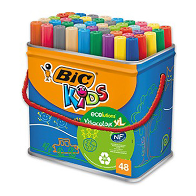BIC KIDS Feutre Visacolor XL ecolutions boîte de 48