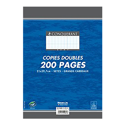CONQUERANT SEPT Copies doubles A4 seyèsé 200 pages