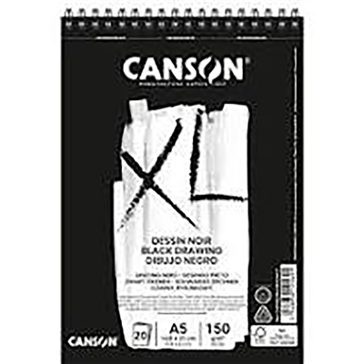 CANSON Bloc à croquis et études XL Noir A5 noir