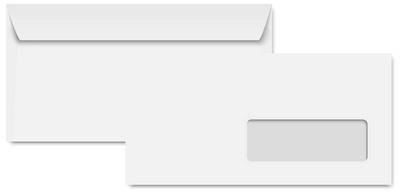 Clairalfa Enveloppe C6/5 114 x 229 mm avec fenêtre blanc