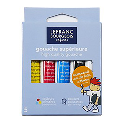 LEFRANC BOURGEOIS Gouache étui carton de 5 tubes de 10 ml