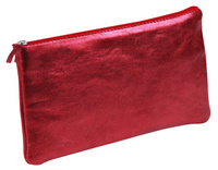 Clairefontaine Trousse CUIRIS cuir rectangulaire rouge