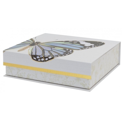 Punch Studio boîte carrée gigogne Moyen Modèle - Blue Mint Butterfly