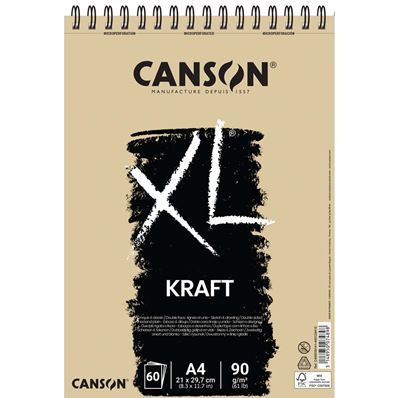 CANSON Bloc à croquis et études XL Kraft, A4